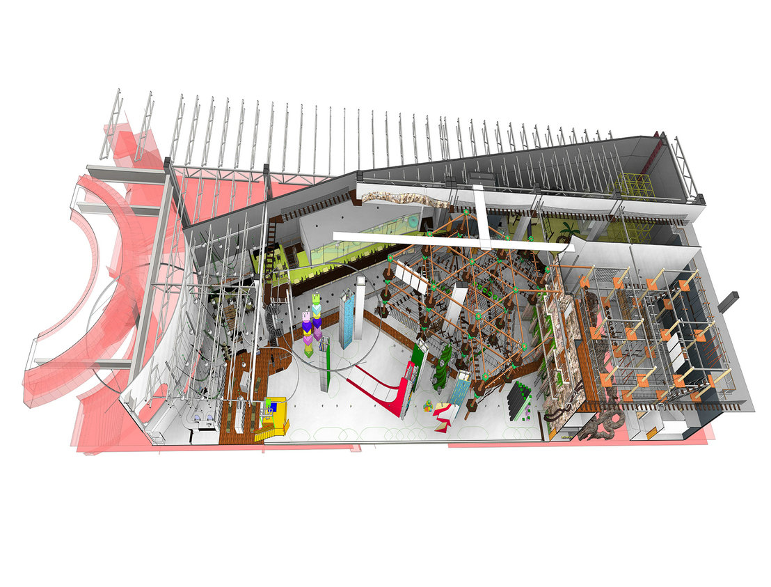 俄羅斯莫斯科里維埃拉購物中心繩索探險樂園