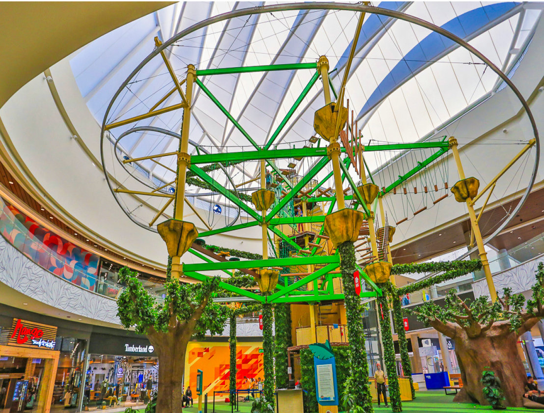 商場中庭室內(nèi)超級高空拓展塔